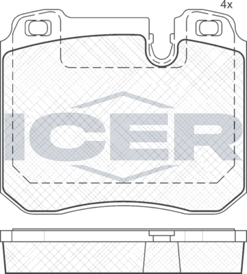 Тормозные колодки Icer. Артикул 181625