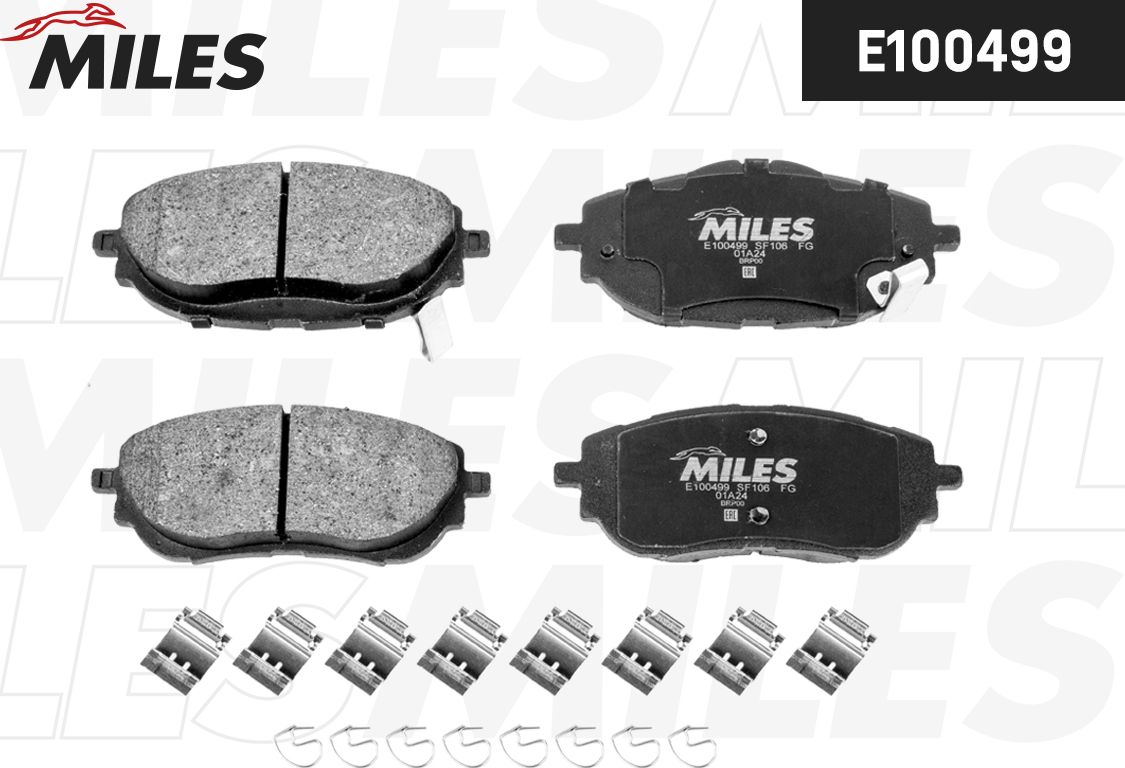 Тормозные колодки Miles (Semi-Metallic). Артикул E100499