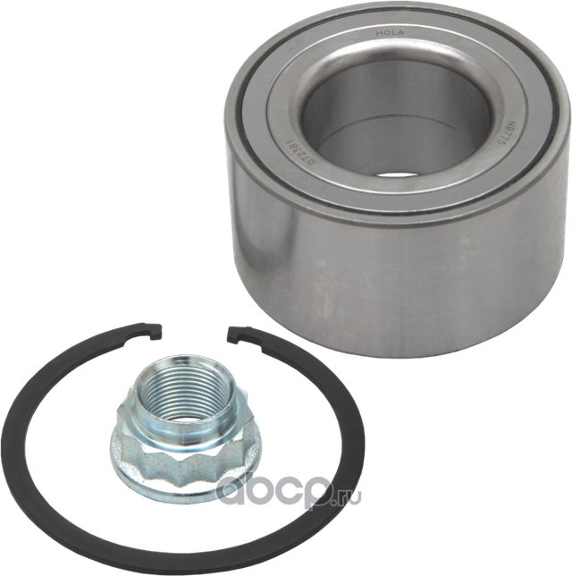 Подшипник ступицы, комплект, передний, подшипник, стопорное кольцо, гайка, TOYOTA  Camry V3,V4,V5 (Hola). Артикул NB775