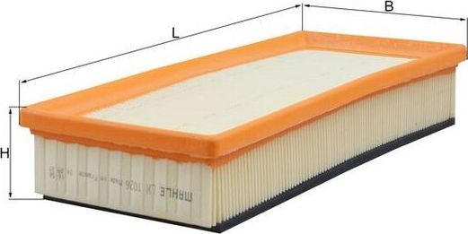 Воздушный фильтр Mahle для Alfa Romeo 147 I 2001-2010. Артикул LX 1026