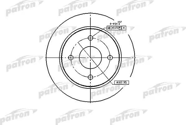 Тормозной диск Patron задний для TVR Chimaera 1993-1994. Артикул PBD1654