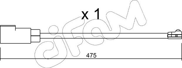 Датчик износа тормозных колодок  Metelli задний для Ford Transit Custom I 2012-2026. Артикул SU.329
