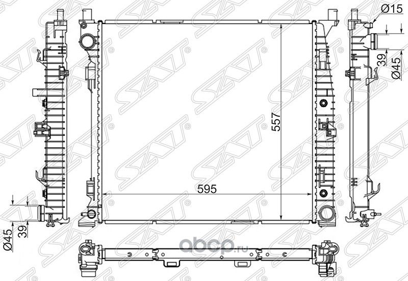 РАДИАТОР MERCEDES M-CLASS W166 11-GL X166 12- MB0 (SAT). Артикул MB000511