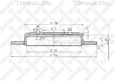 Тормозной диск Stellox. Артикул 6020-3717-SX
