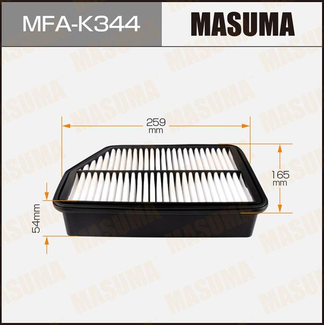 Воздушный фильтр Masuma. Артикул MFA-K344