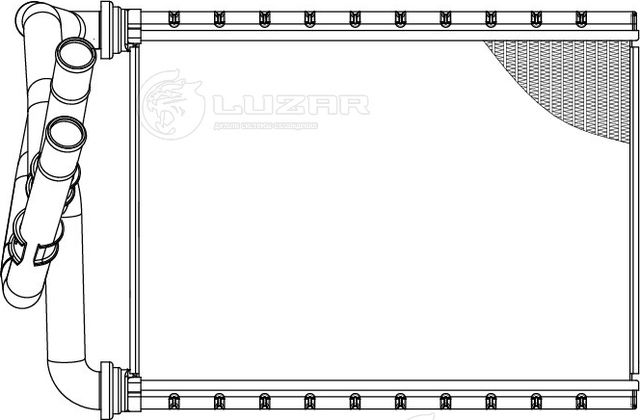 Радиатор отопителя (печки) Luzar для Lexus RX II 2003-2008. Артикул LRh 1929