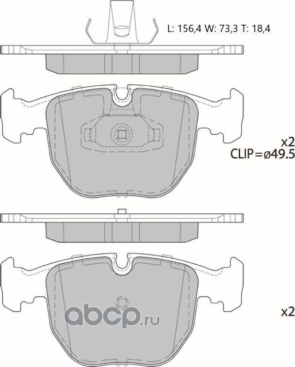 Колодки тормозные дисковые противоскрипная пластина в компл (Avantech). Артикул AV035