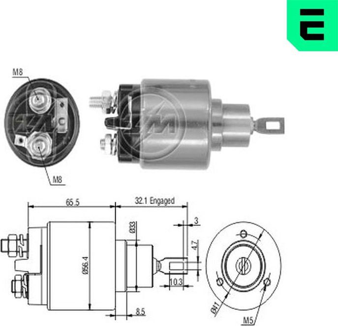 Втягивающее реле стартера Era. Артикул ZM575