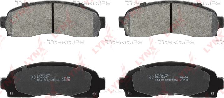 Тормозные колодки LYNXauto передние для Ford Explorer IV 2006-2010. Артикул BD-3047