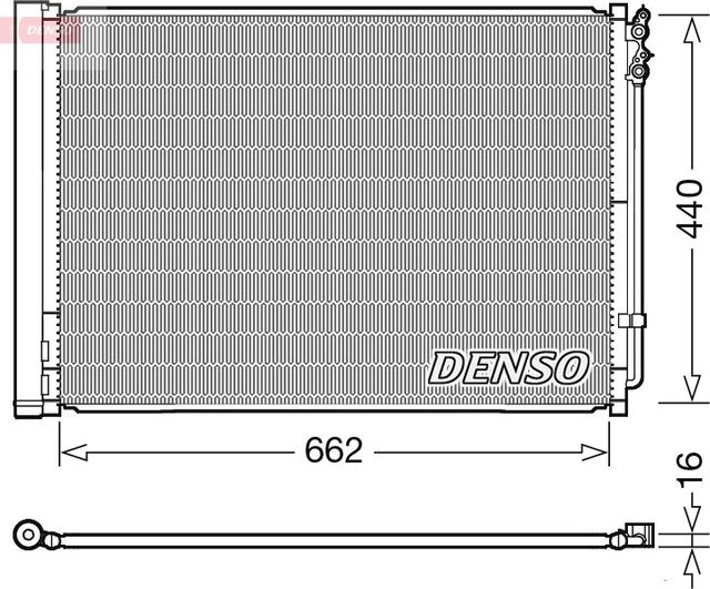 Радиатор кондиционера (конденсатор) Denso для BMW 7 V (F01/F02/F04) 2008-2015. Артикул DCN05032