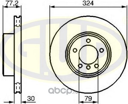 Тормозной диск G.U.D.. Артикул GDB130173