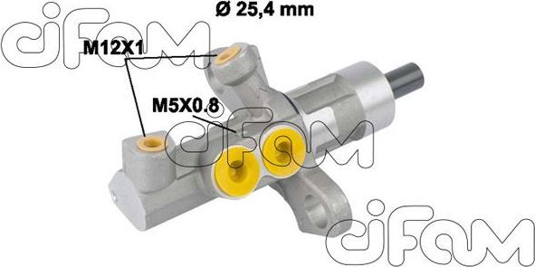Тормозной цилиндр главный Cifam (алюминий). Артикул 202-811