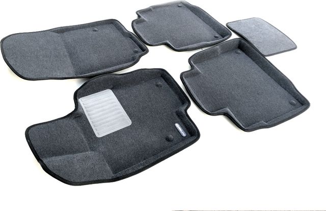 Коврики текстильные Euromat 3D Business для салона Mercedes-Benz GLE-Class II W167 (искл. Coupe) 2018-2026 СЕРЫЕ. Артикул EMC3D-003509G