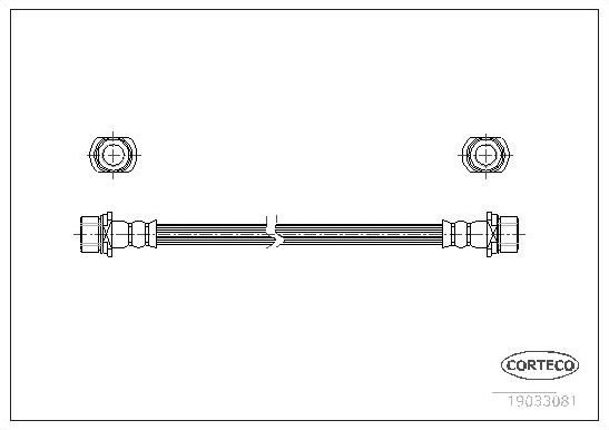 Тормозной шланг Corteco. Артикул 19033081