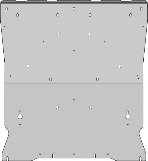 Защита алюминиевая АВС-Дизайн (4 мм) для электродвигателя и КПП Zeekr X 2023-2026. Артикул 54.03ABC
