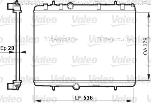 Радиатор охлаждения двигателя Valeo для Citroen DS4 2011-2015. Артикул 735608