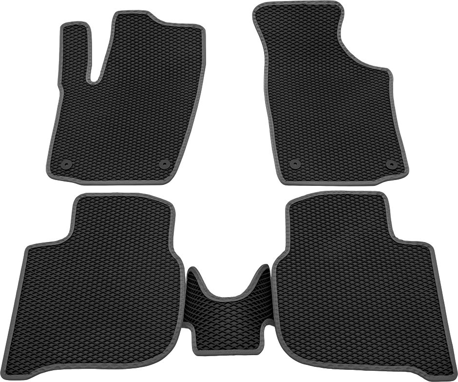 Коврики Rezkon EVA для салона Skoda Rapid 2014-2020 Серый кант. Артикул 9030020102