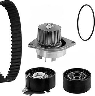 Помпа (водяной насос) с комплектом ремня ГРМ Graf. Артикул KP683-2