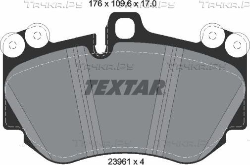 Тормозные колодки Textar передние для Lamborghini Huracán 2016-2026. Артикул 2396101