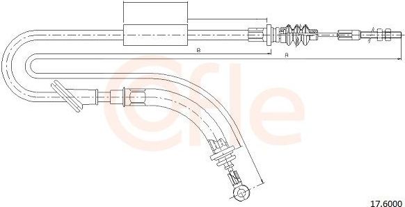 Трос ручника (тросик ручного тормоза) Cofle для Kia Carnival I 1999-2001. Артикул 92.17.6000