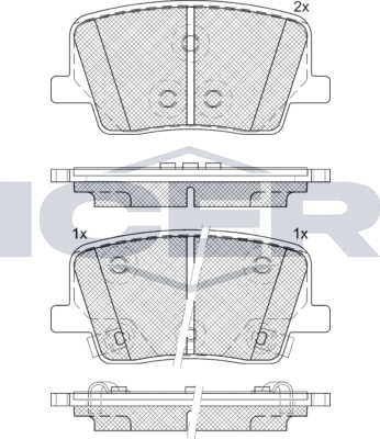 Тормозные колодки Icer. Артикул 182356