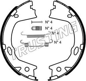 Тормозные колодки (стояночная тормозная система) Trusting. Артикул 046.228K