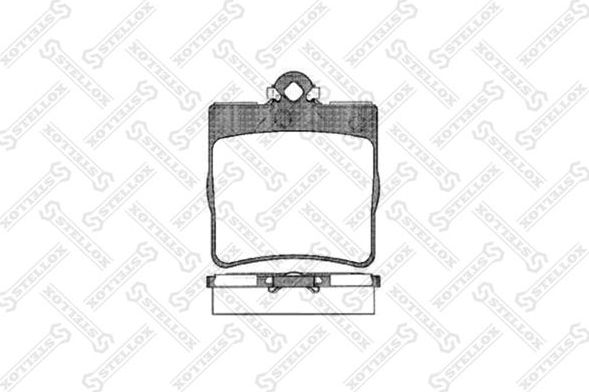 Тормозные колодки Stellox задние для Mercedes-Benz C-Класс II (W203, CL203) 2000-2008. Артикул 689 000B-SX