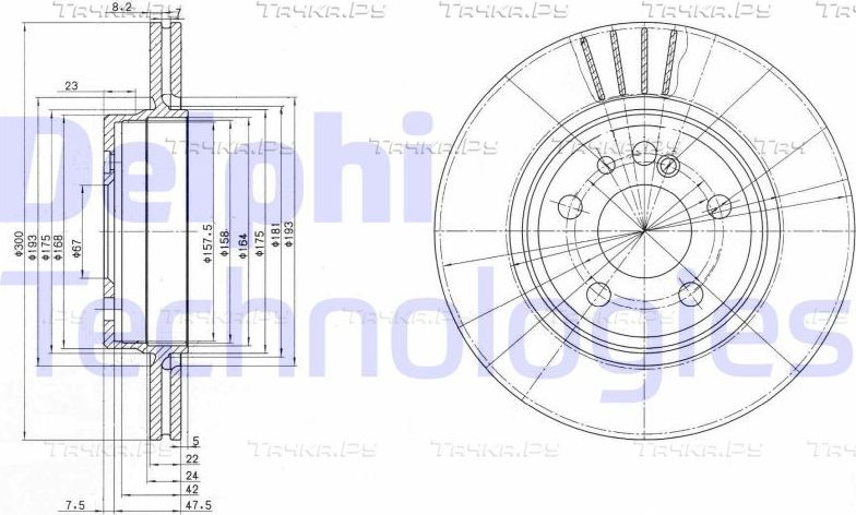 Тормозной диск Delphi. Артикул BG2740