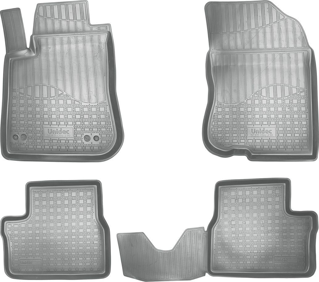 Коврики 3D Норпласт для салона Peugeot 2008 АКПП 2013-2019 СЕРЫЕ. Артикул NPA11-C64-230-G