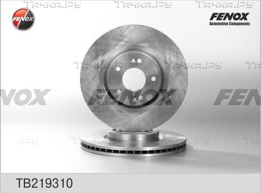 Тормозной диск Fenox передний для Kia Sorento III Prime 2015-2026. Артикул TB219310