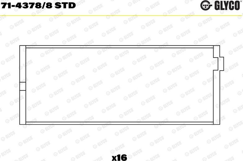 Вкладыши шатунные Glyco для Land Rover Discovery II 1998-2004. Артикул 71-4378/8 STD