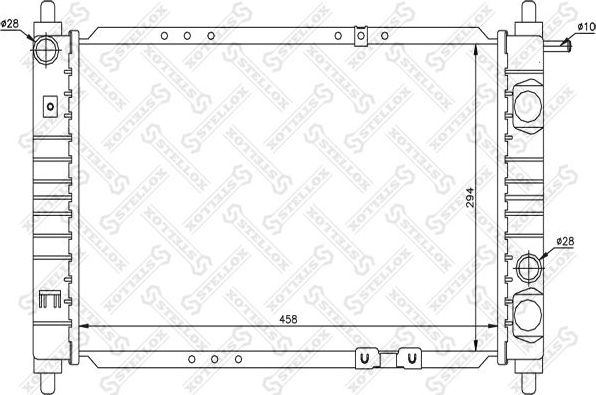 Радиатор охлаждения двигателя Stellox. Артикул 10-25329-SX