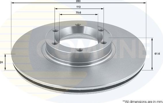 Тормозной диск Comline COATED. Артикул ADC0263V