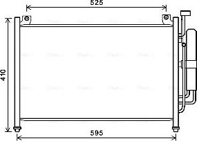 Радиатор кондиционера (конденсатор) AVA (алюминий) для Mazda 2 II (DE) 2007-2015. Артикул MZA5236D