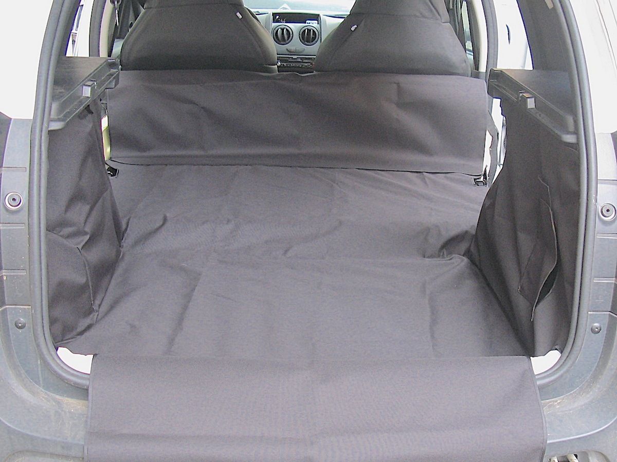 Защитный чехол AUTOSMSTUDIO "Maxi" в багажник автомобиля для Renault Duster I FWD 2015-2021, черный. Артикул TP-RDUS-MAXI-BL