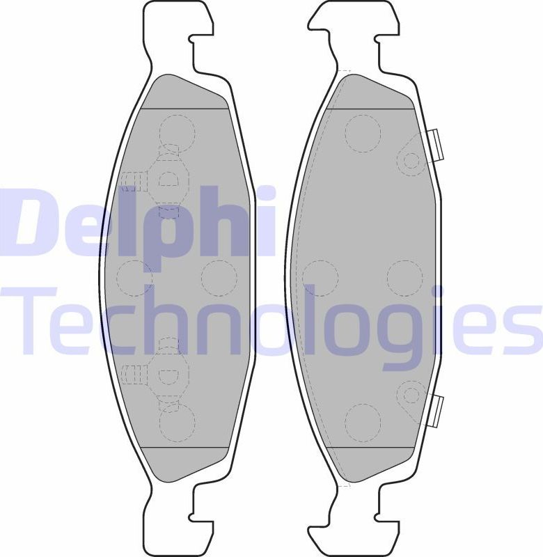 Тормозные колодки Delphi (Low-Metallic). Артикул LP1557