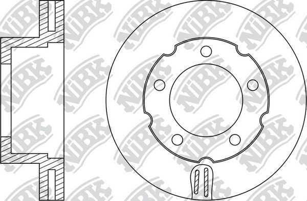 Тормозной диск NiBK передний для Isuzu Elf (N-Series) V (NHR6_, NKR6_, NKR7_, NKS7_) 1999-2003. Артикул RN1328