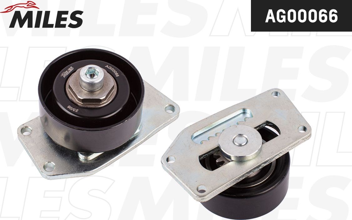 Натяжной ролик (натяжитель) приводного поликлинового ремня Miles. Артикул AG00066