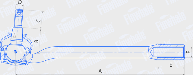 Наконечник рулевой тяги Finwhale левый для Renault Duster I 2011-2020. Артикул TRE723
