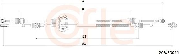 Трос переключения передач КПП Cofle для Ford Mondeo IV 2007-2015. Артикул 2CB.FD024
