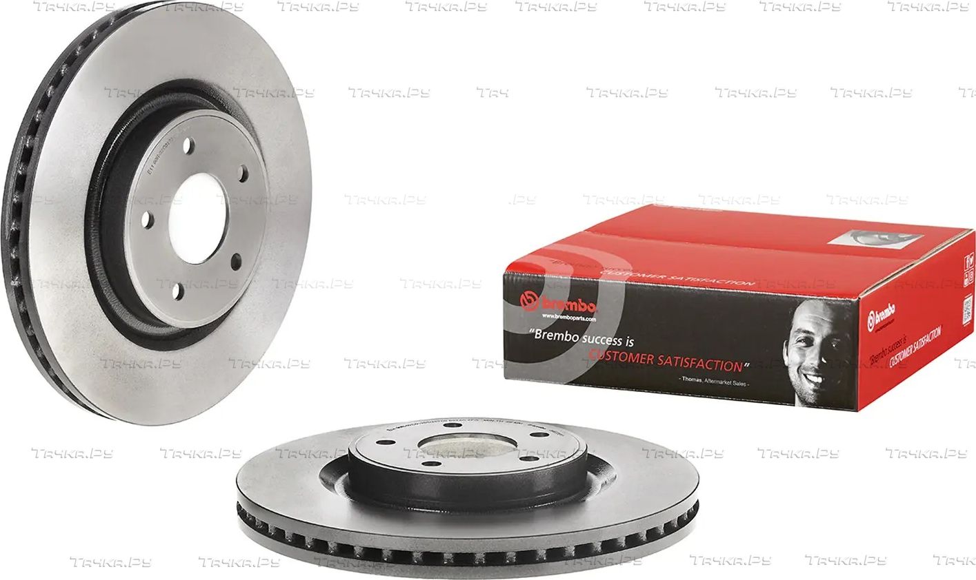 Тормозной диск Brembo PRIME LINE - UV Coated передний для Infiniti JX 2012-2014. Артикул 09.E235.11