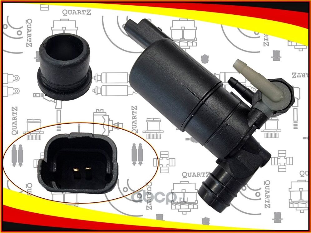 Насос стеклоомывателя RENAULT, DACIA, OPEL, FIAT, PEUGEOT, CITROEN (Quartz). Артикул QZ6001549444
