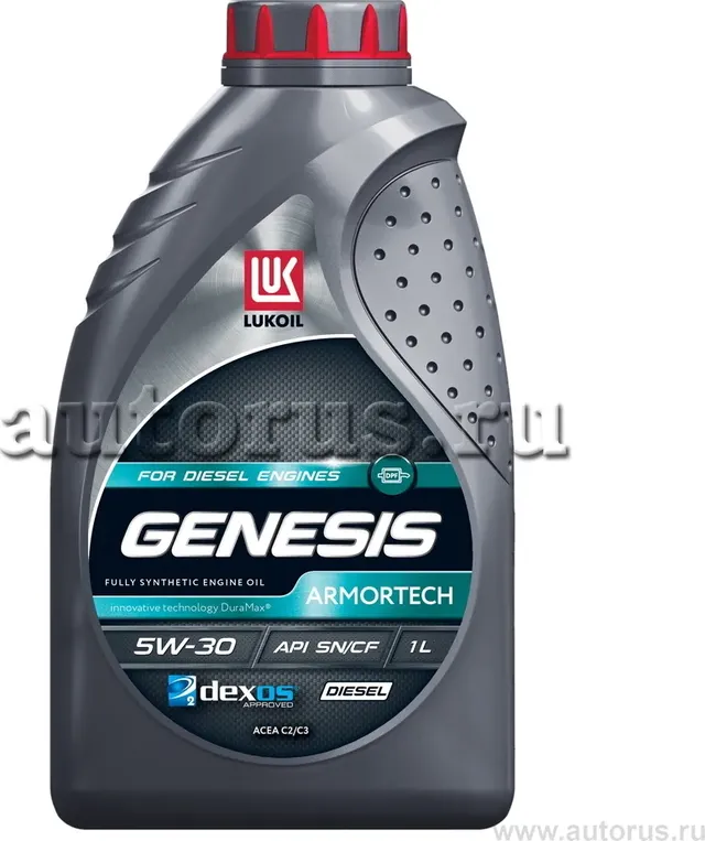 Масло моторное 5W30 ЛУКОЙЛ 1л синтетик GENESIS ARMORTECH DIESEL SN/CF,C3 GM Dex2 (Lukoil). Артикул 3149148