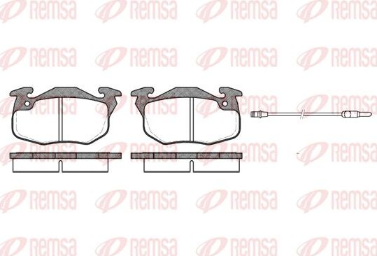 Тормозные колодки Remsa передние для Talbot Solara 1980-1986. Артикул 0192.12