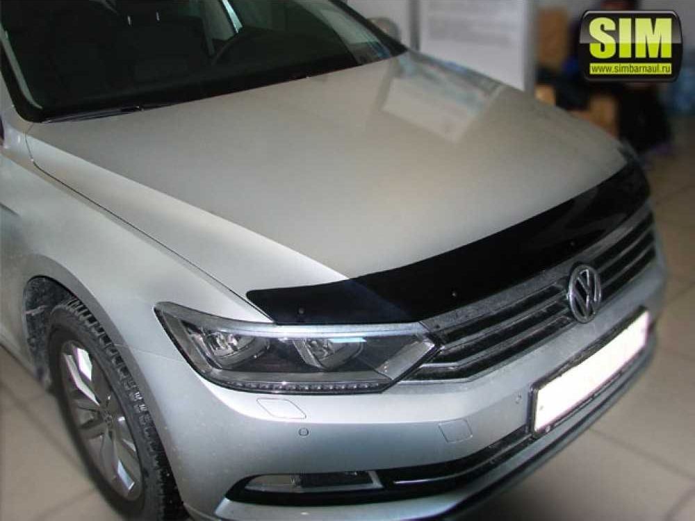 Дефлектор SIM для капота Volkswagen Passat B7 седан, универсал 2011-2014. Артикул SVOPAS1112