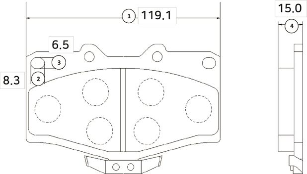 Тормозные колодки CTR передние для Toyota 4Runner III 1995-2002. Артикул GK1030