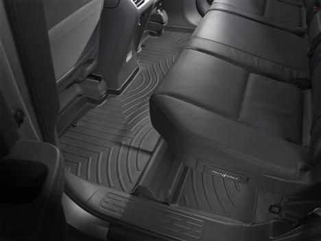 Коврики Weathertech Floorliner для салона задние 2й ряд Honda Ridgeline 2006-2014 Черные. Артикул 440502