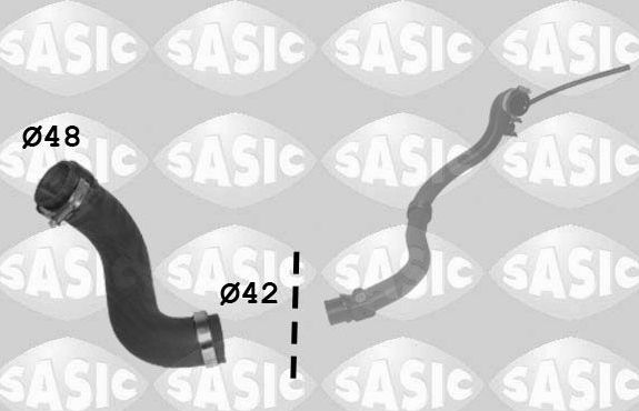 Патрубок интеркулера Sasic для Renault Modus I 2004-2012. Артикул 3334065