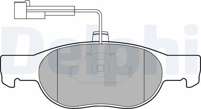Тормозные колодки Delphi (Low-Metallic) задние для Fiat Tipo 160 1989-1995. Артикул LP1397