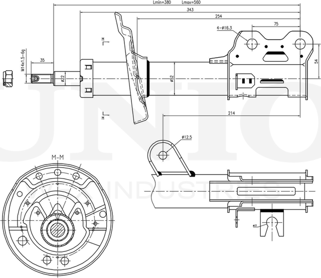 Амортизатор подвески (Unio). Артикул SAB-10312